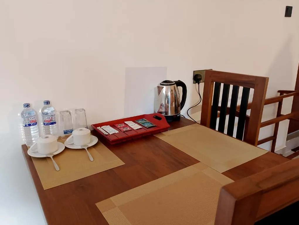 In-room tea and refreshment setup