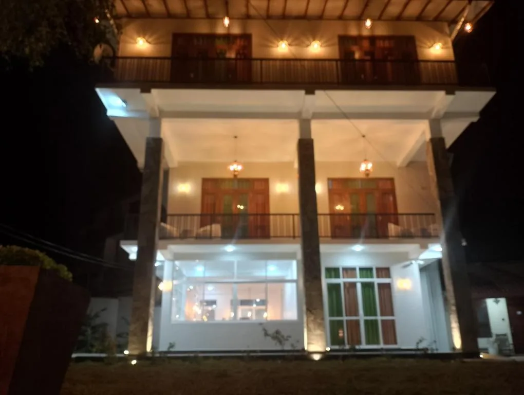 Night exterior view of the property